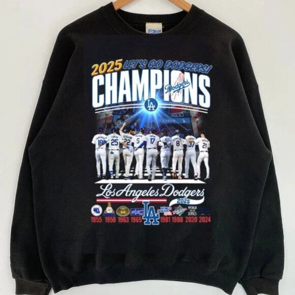 2025 Let’s Go Los Angeles Dodgers Champions Winner Sweatshirt - Picture 1 of 2